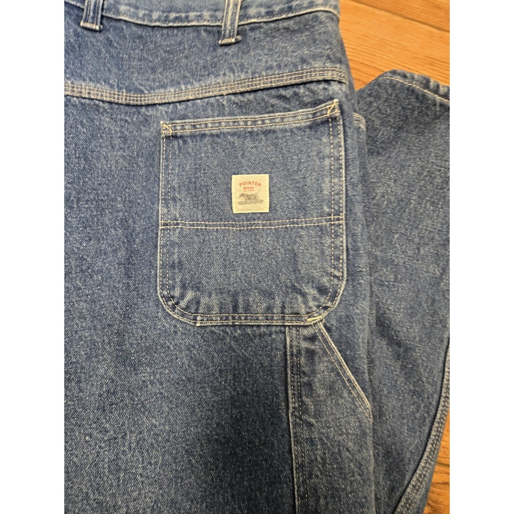 Pointer Brand Denim Dungarees Carpenter Pants 58X30 Made In USA B